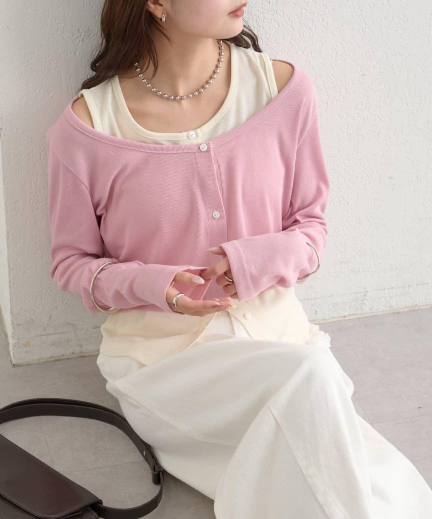 拼色層疊長袖T恤