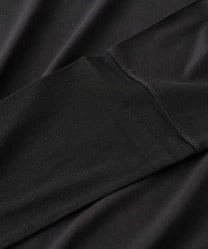 【袖口網紗點綴】拼接網紗長袖T恤/預計2月上旬發貨