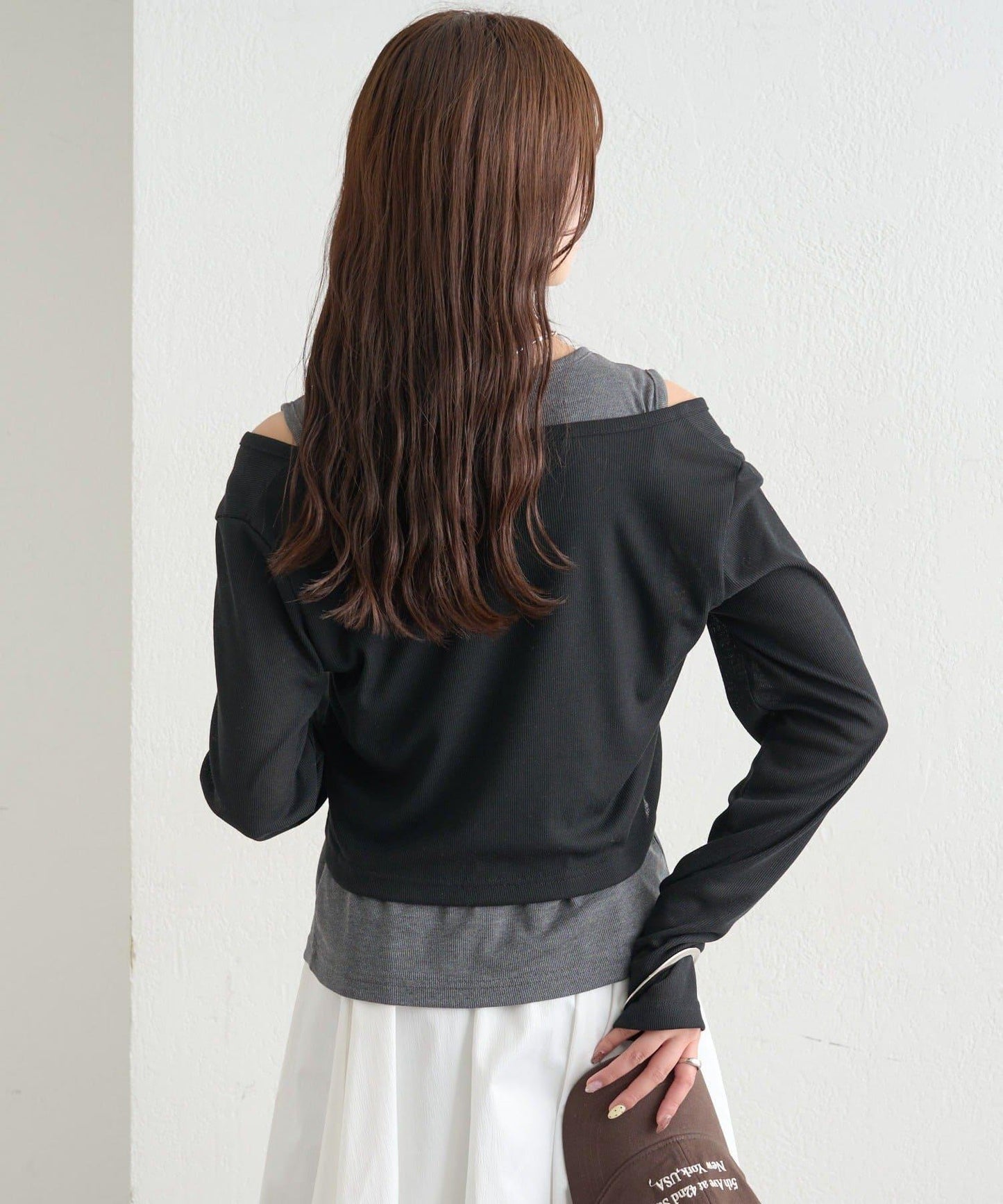 拼色層疊長袖T恤