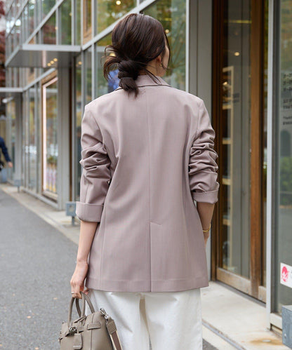 【可通勤休閒兩用】乾爽斜紋布尖領西裝外套/預計2月上旬發貨