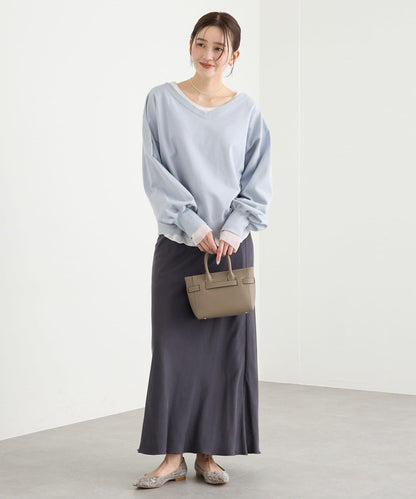 【袖口網紗點綴】拼接網紗長袖T恤/預計2月上旬發貨