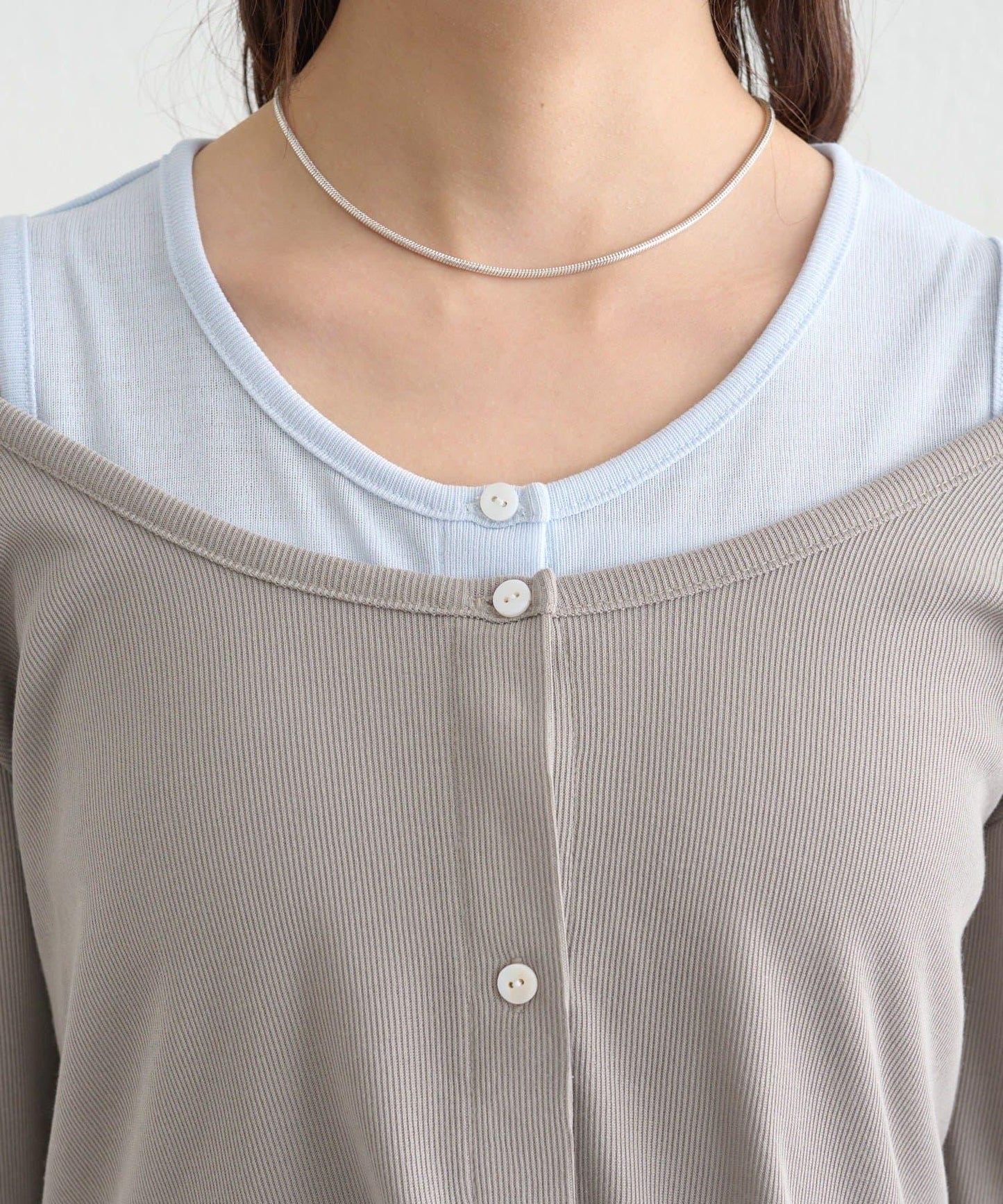 拼色層疊長袖T恤