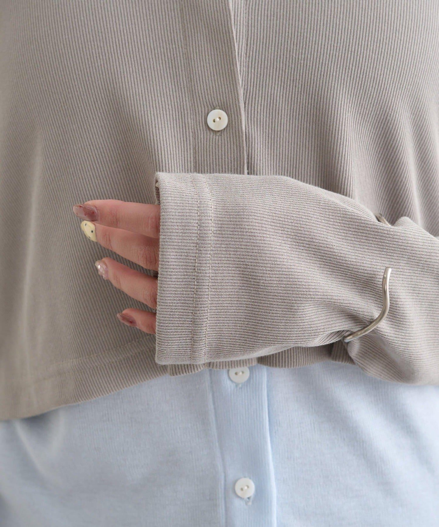 拼色層疊長袖T恤