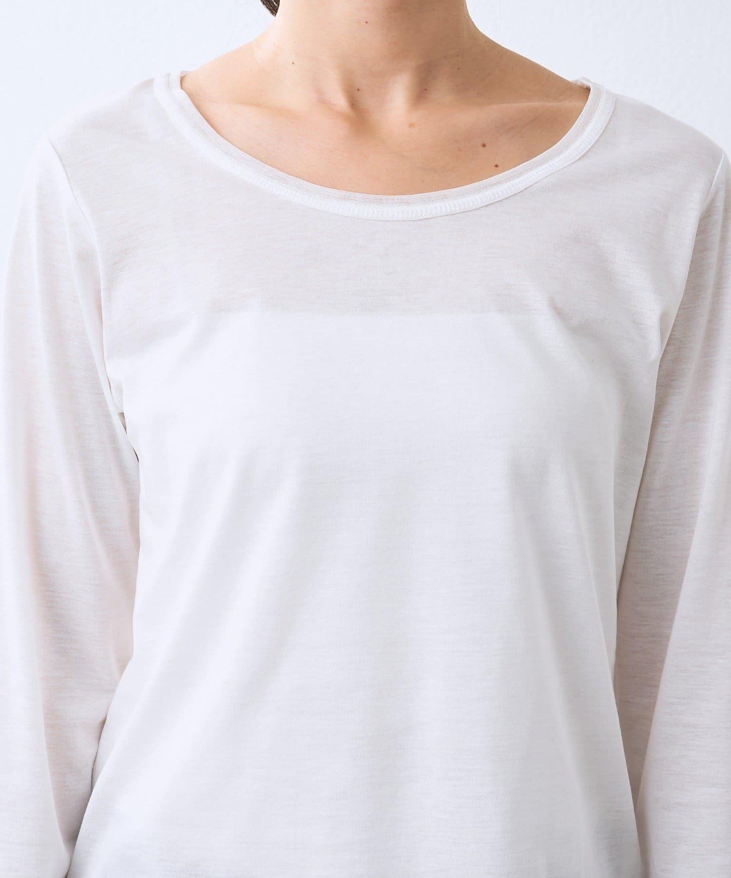 【袖口網紗點綴】拼接網紗長袖T恤/預計2月上旬發貨