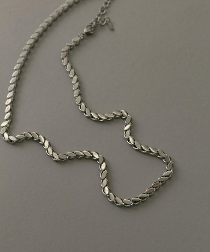 不鏽鋼樹葉造型鏈條項鍊