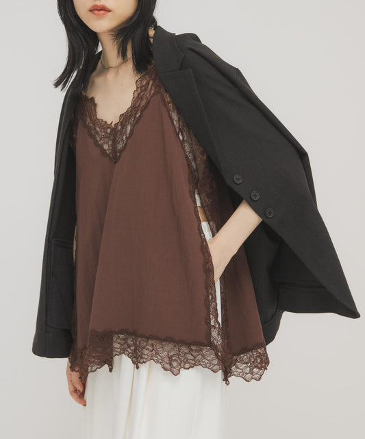 復古風蕾絲吊帶背心