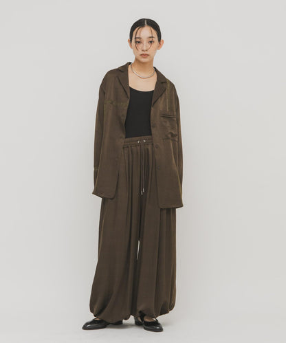 緞面 氣球廓形 褲子