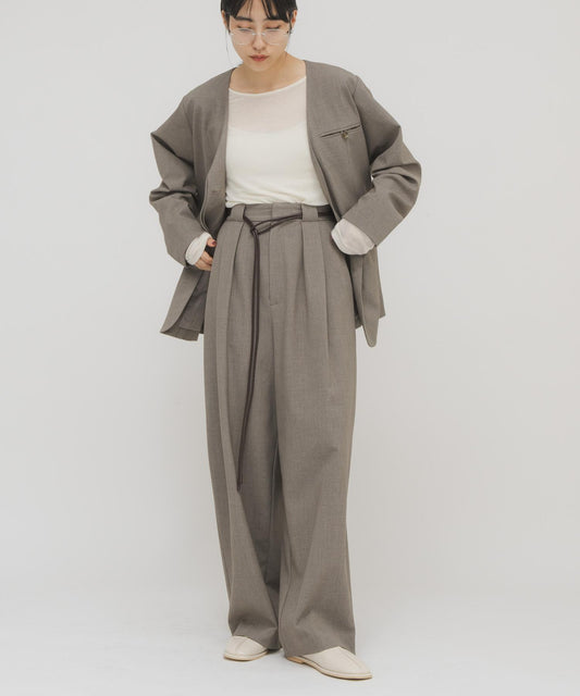 2尺碼可選腰帶套裝西裝褲