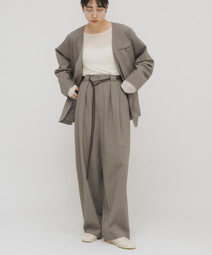 2尺碼可選腰帶套裝西裝褲