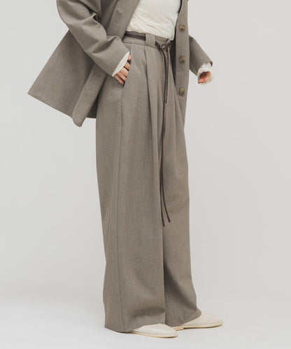 2尺碼可選腰帶套裝西裝褲