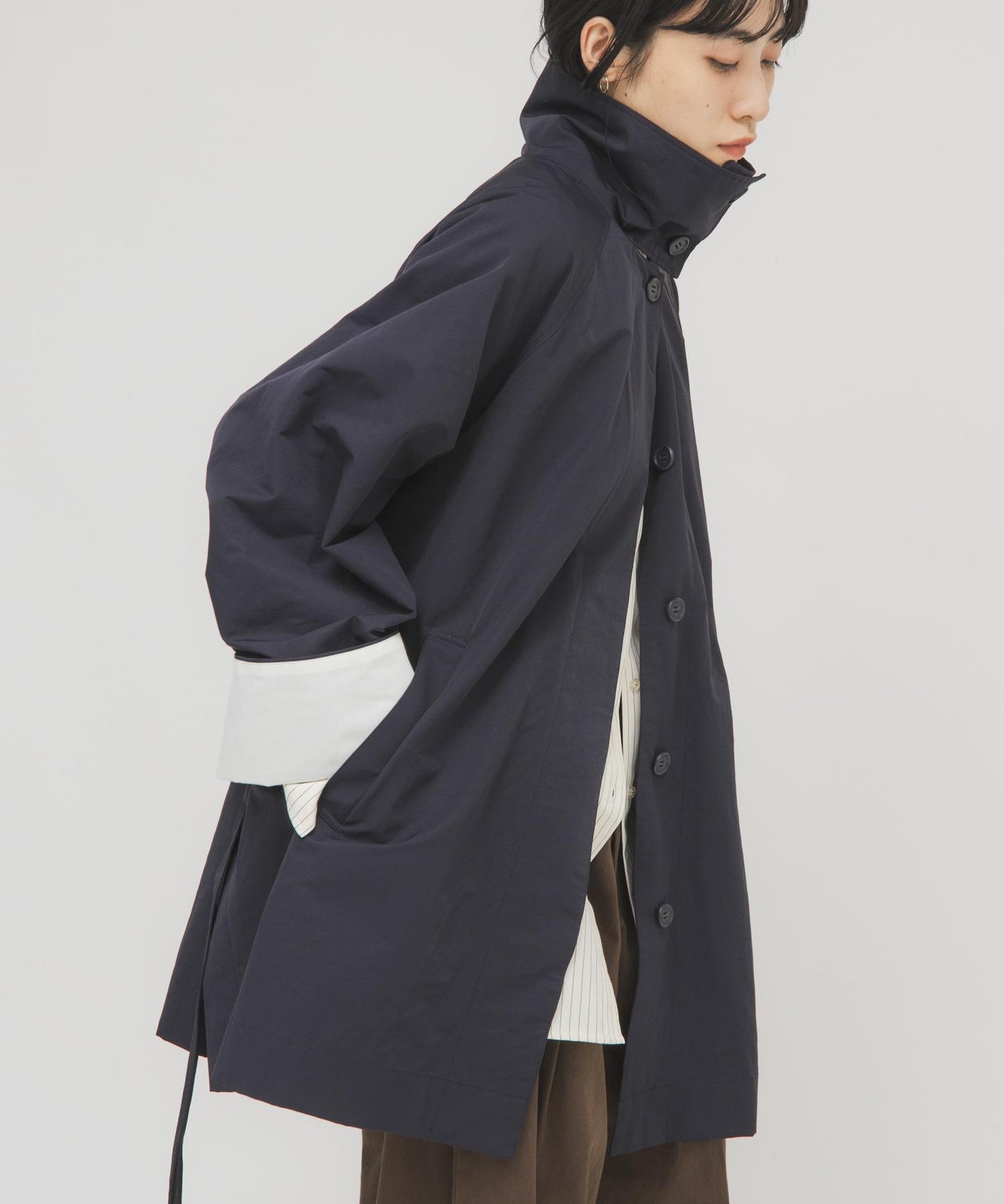 帳篷版型寬鬆中長款大衣