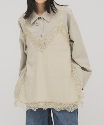 復古風蕾絲吊帶背心