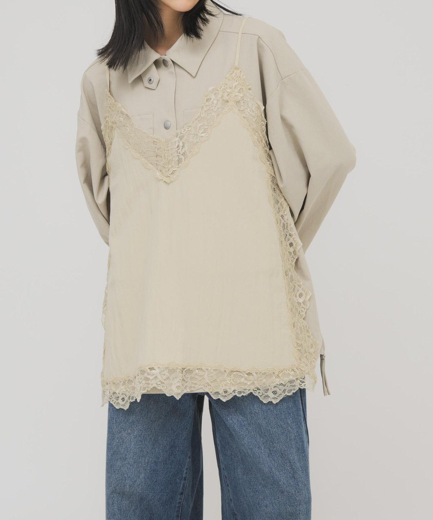 復古風蕾絲吊帶背心