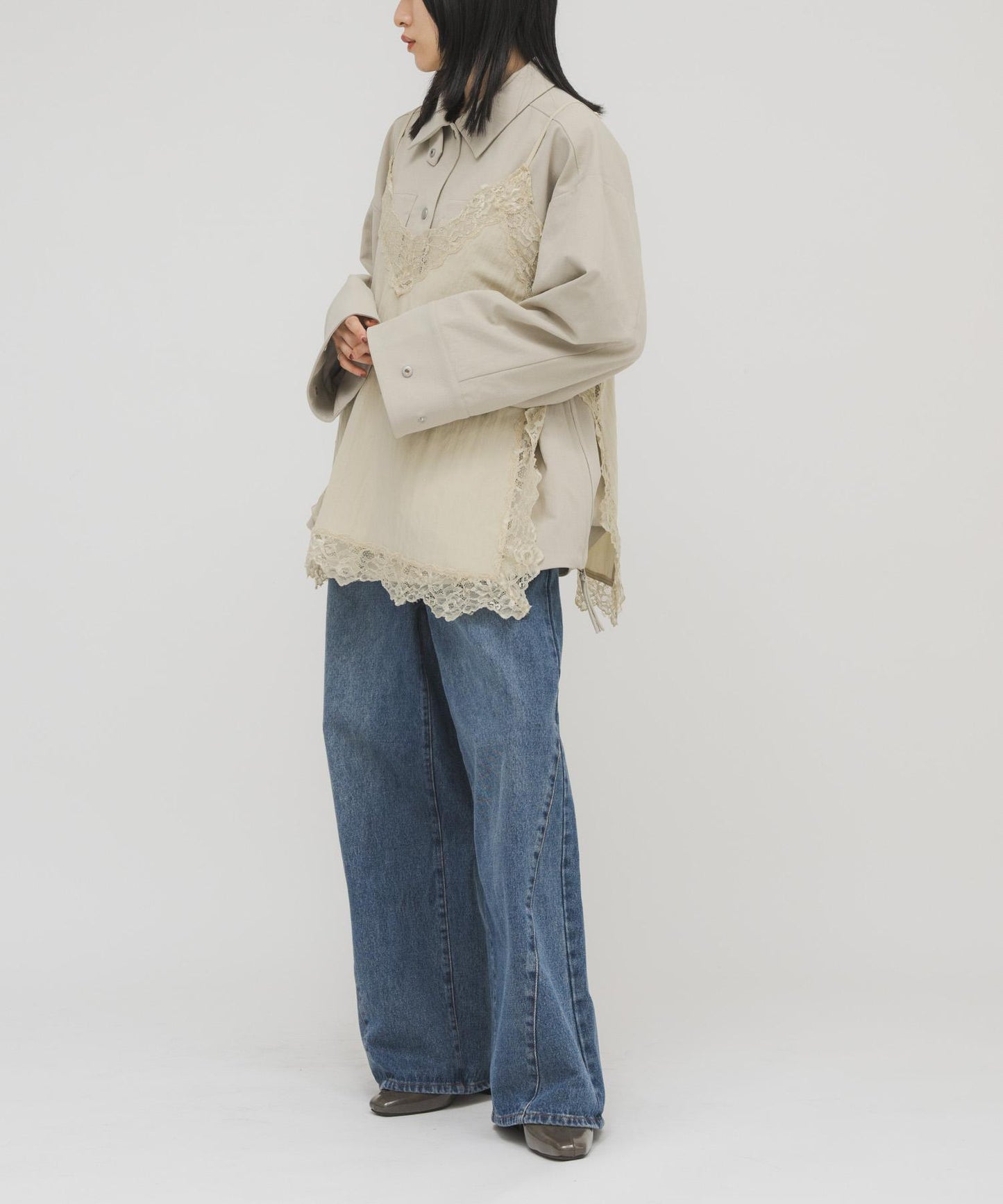 復古風蕾絲吊帶背心