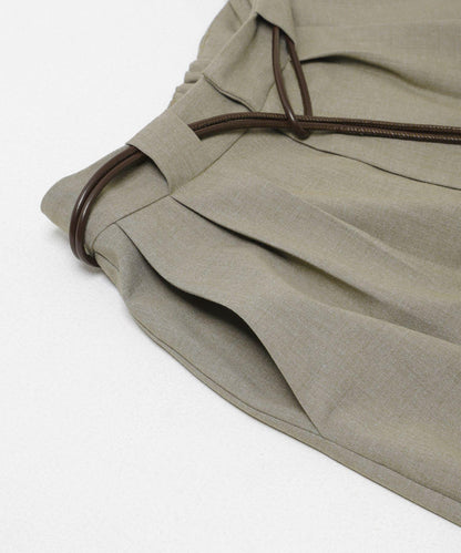 2尺碼可選腰帶套裝西裝褲