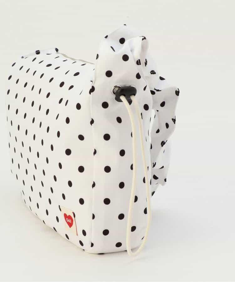 褶皺波點單肩包