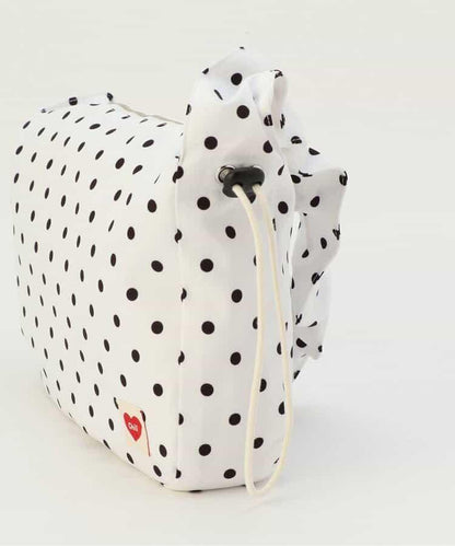 褶皺波點單肩包