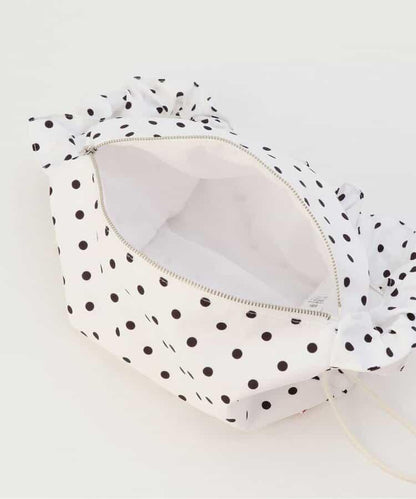 褶皺波點單肩包