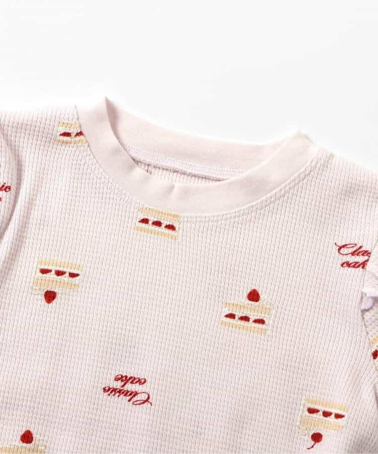 花卉蛋糕圖案長袖長褲睡衣