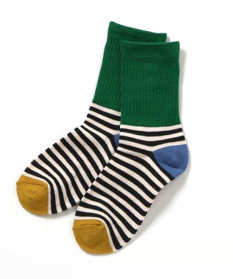 3P裝A 條紋圖案襪