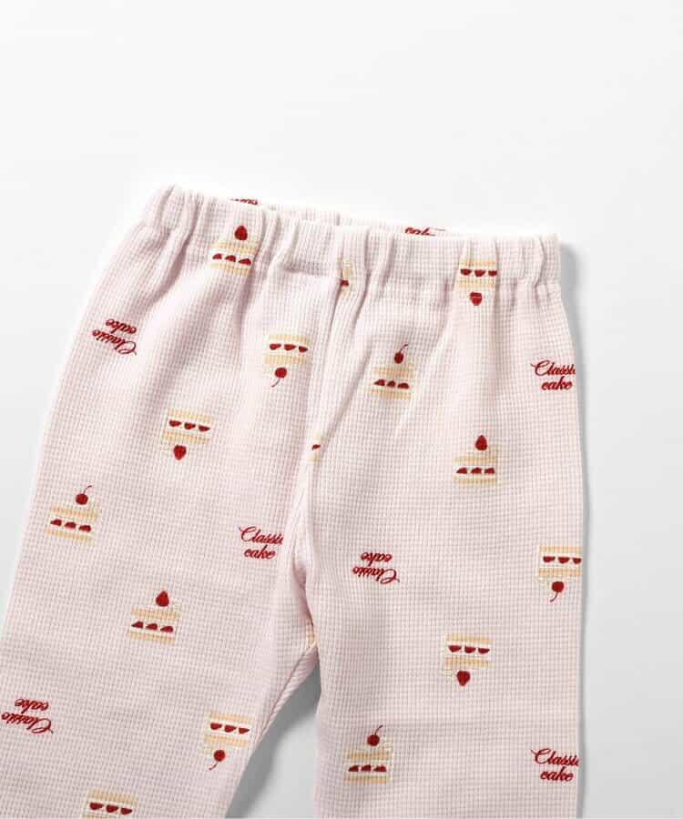 花卉蛋糕圖案長袖長褲睡衣