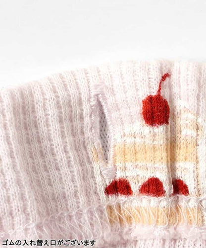 花卉蛋糕圖案長袖長褲睡衣