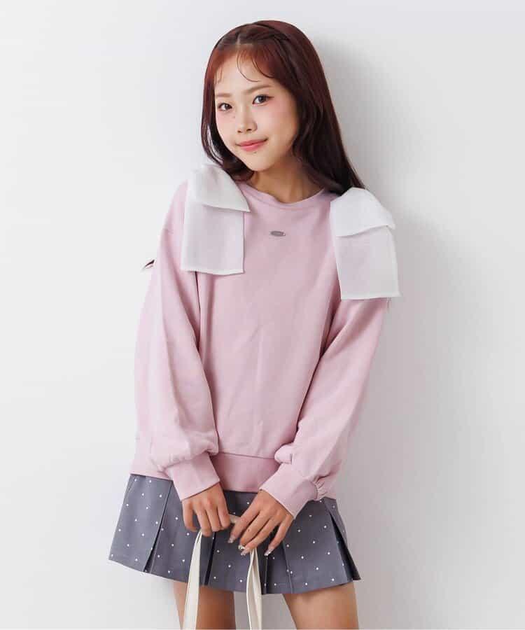 肩部蝴蝶結衛衣