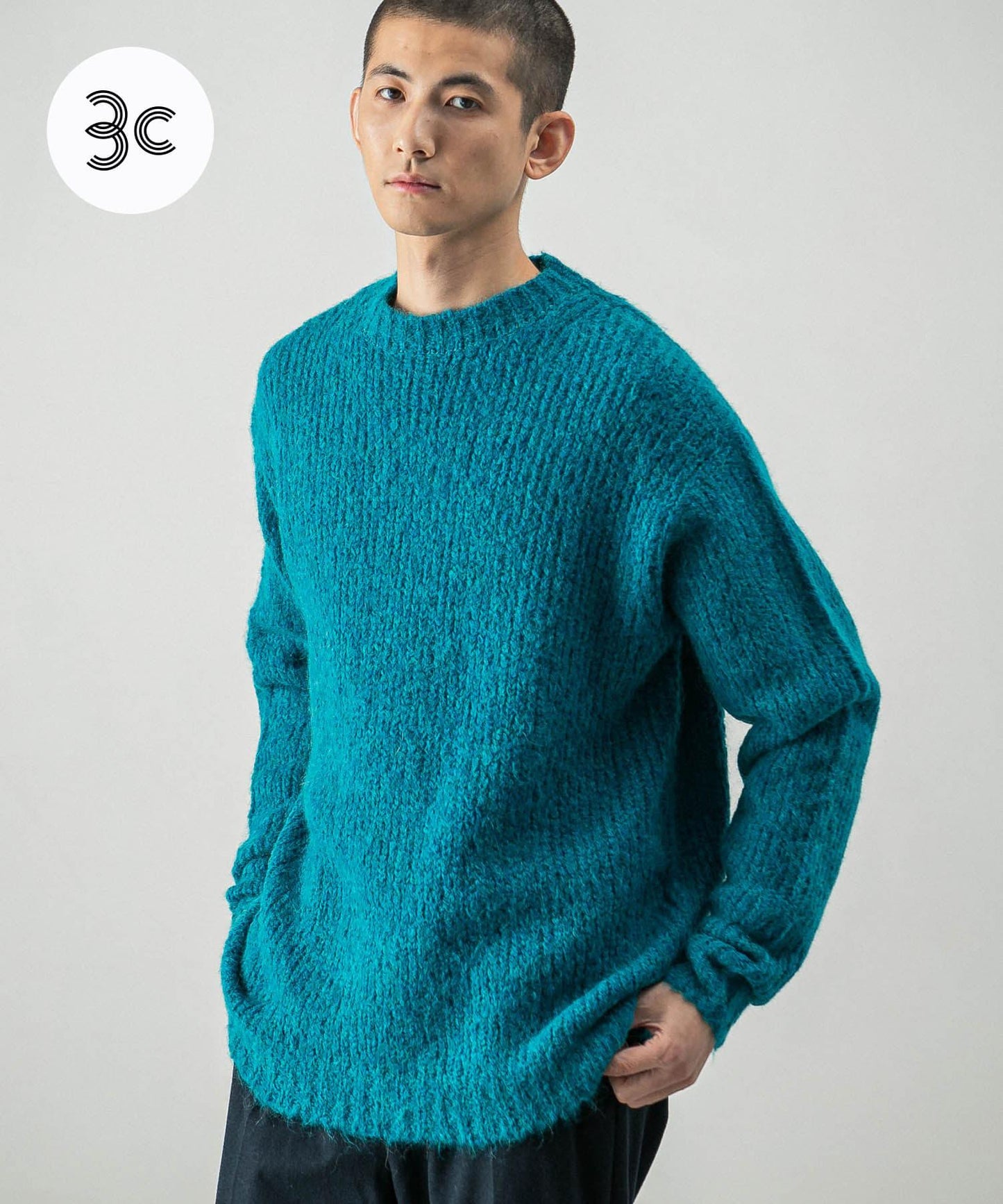 new basic ALPACA TSUMUGI KNIT 針織上衣