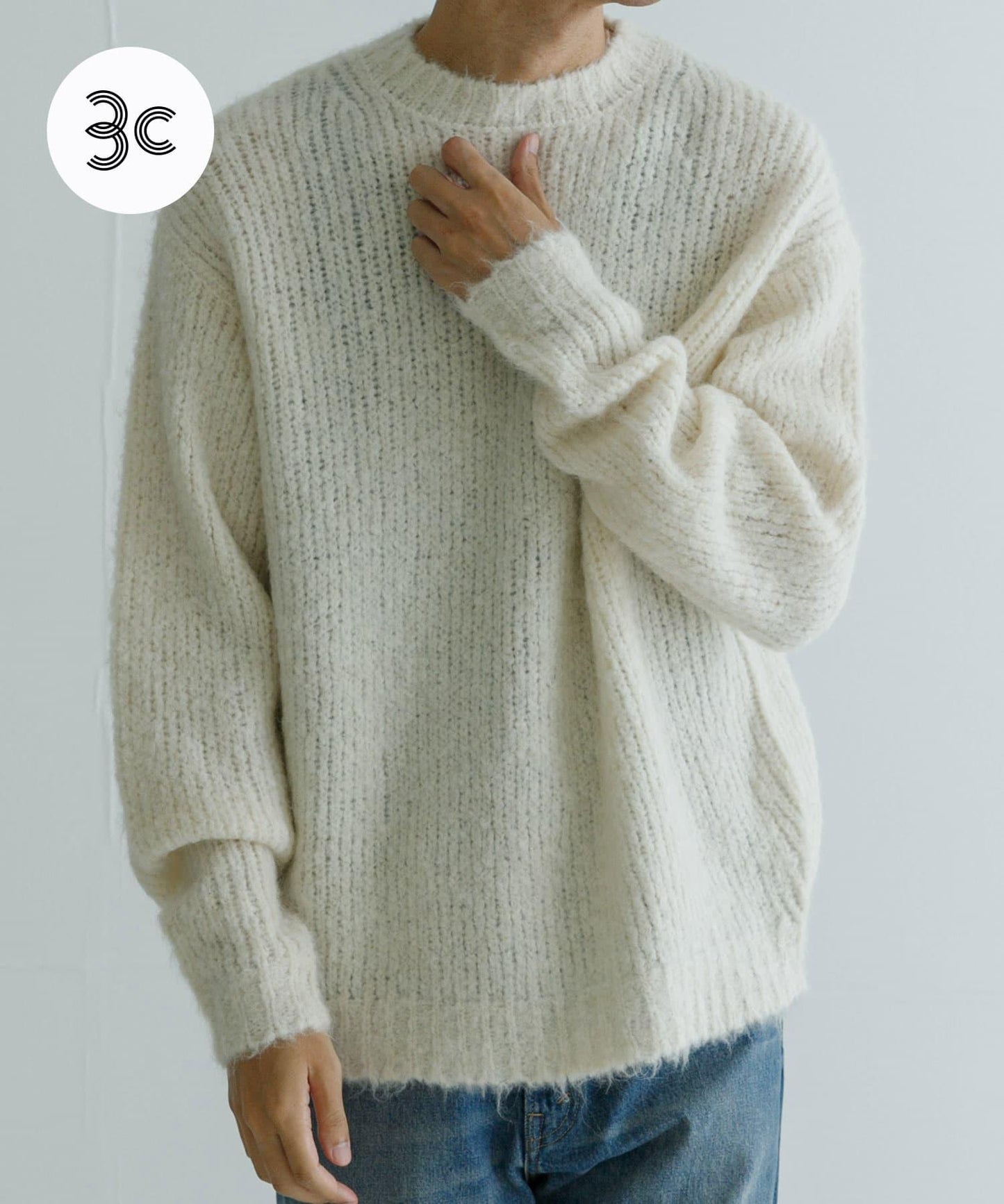new basic ALPACA TSUMUGI KNIT 針織上衣