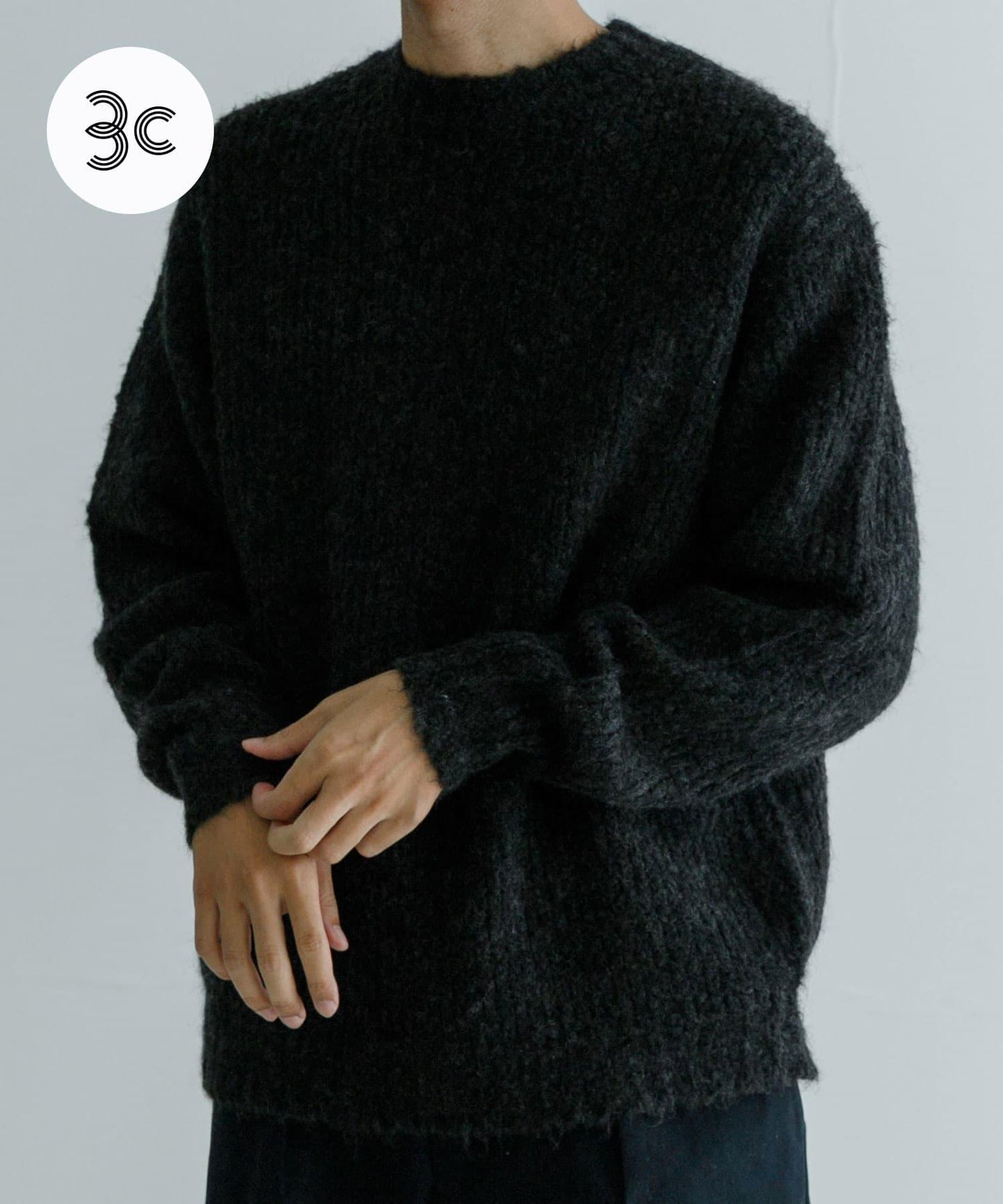 new basic ALPACA TSUMUGI KNIT 針織上衣