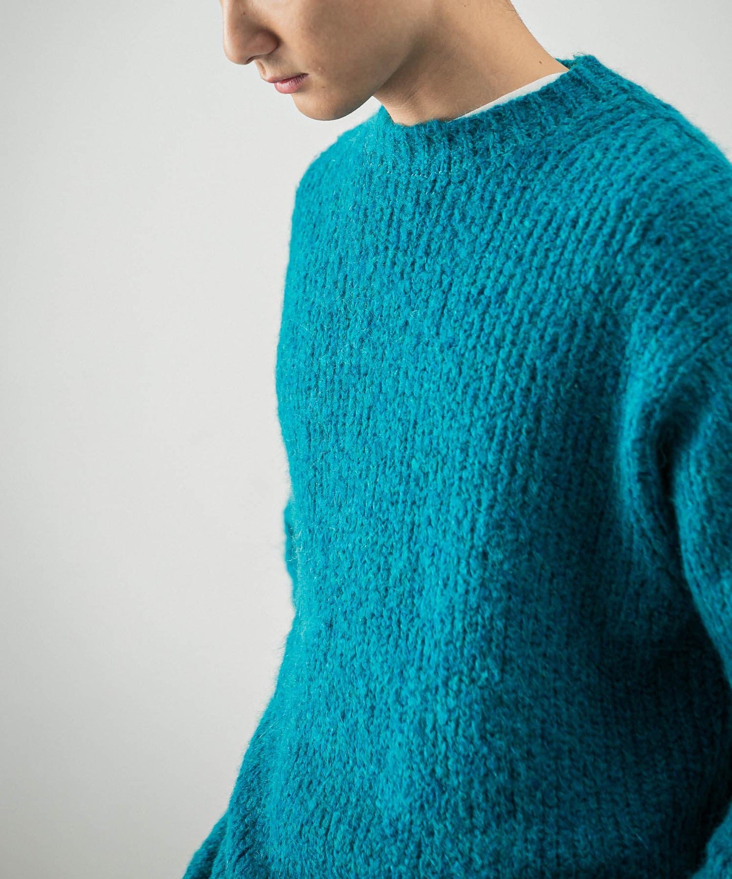 new basic ALPACA TSUMUGI KNIT 針織上衣