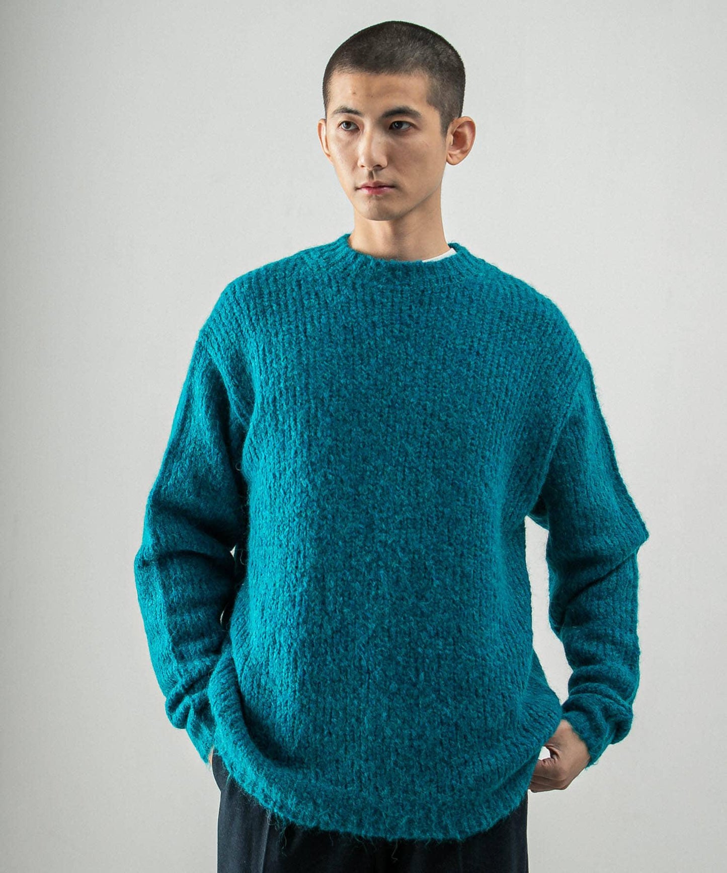 new basic ALPACA TSUMUGI KNIT 針織上衣