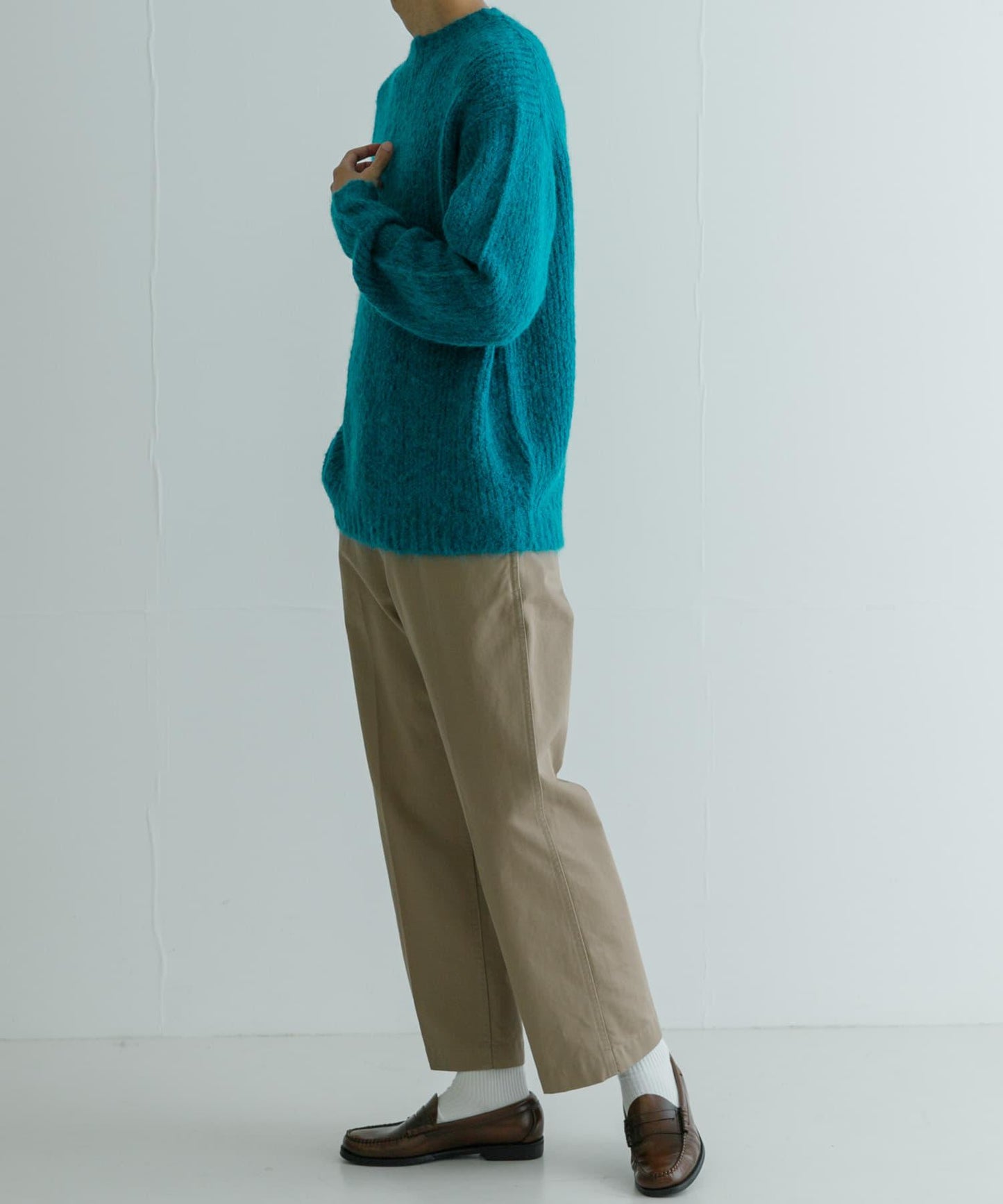 new basic ALPACA TSUMUGI KNIT 針織上衣