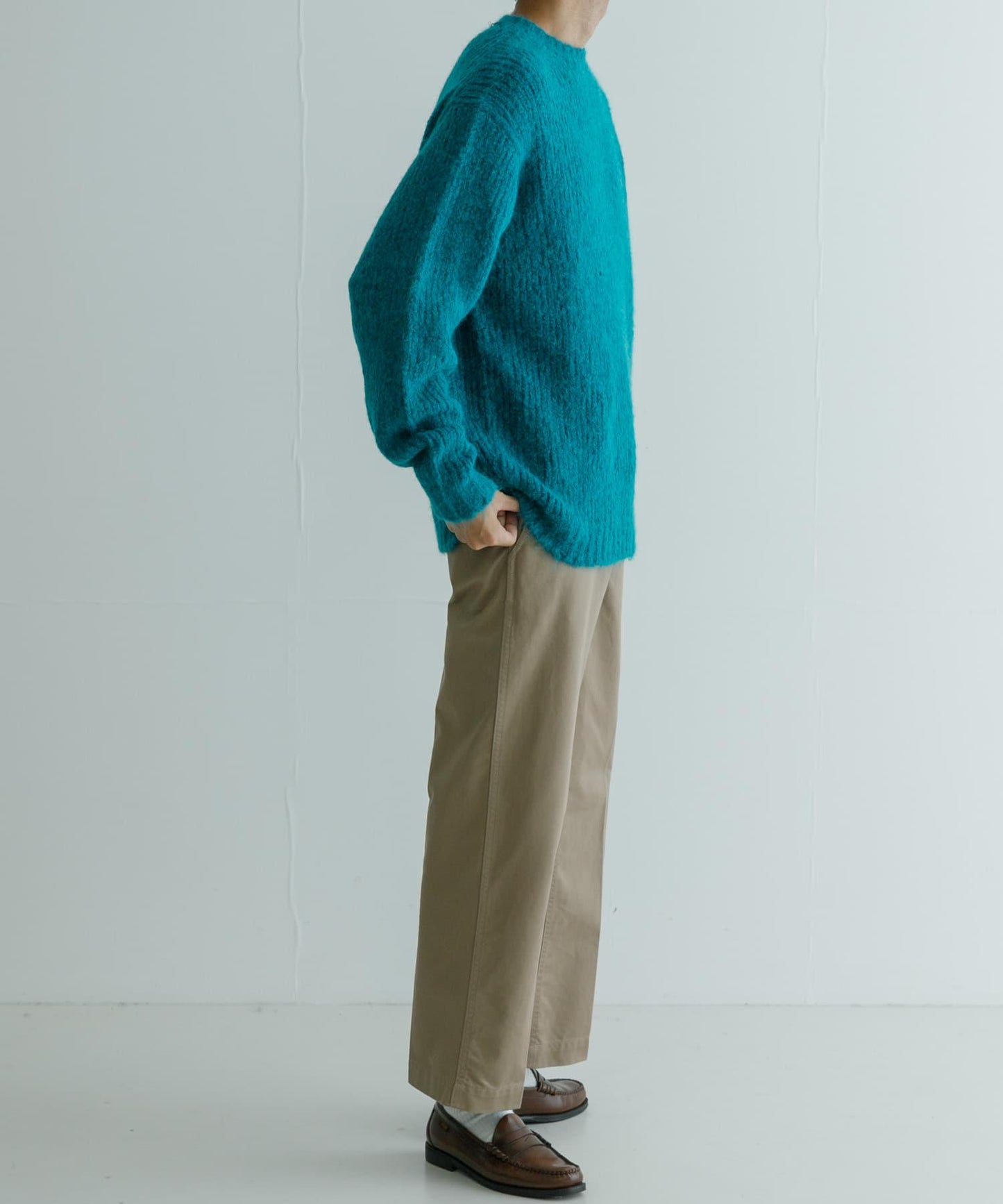 new basic ALPACA TSUMUGI KNIT 針織上衣