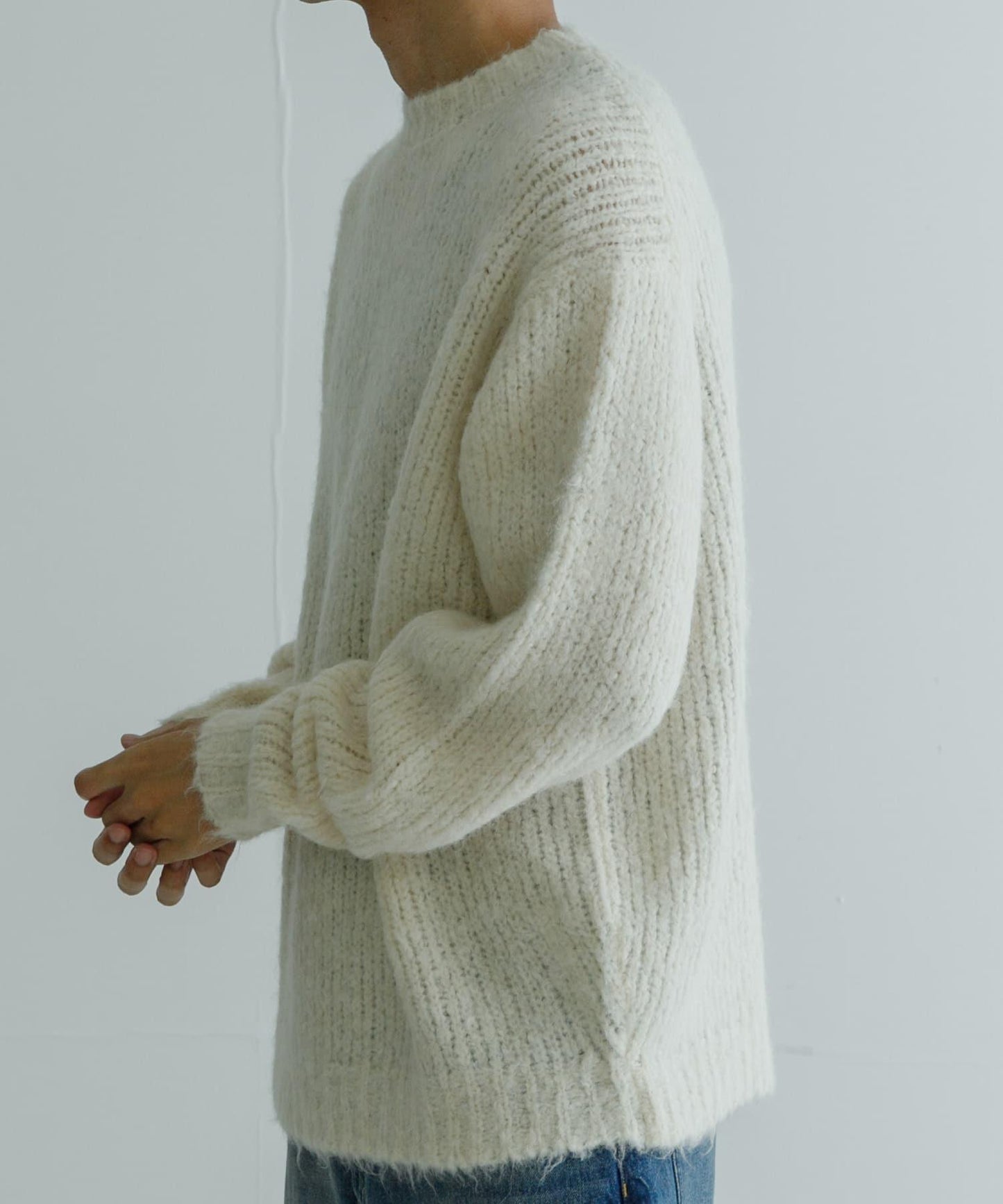 new basic ALPACA TSUMUGI KNIT 針織上衣