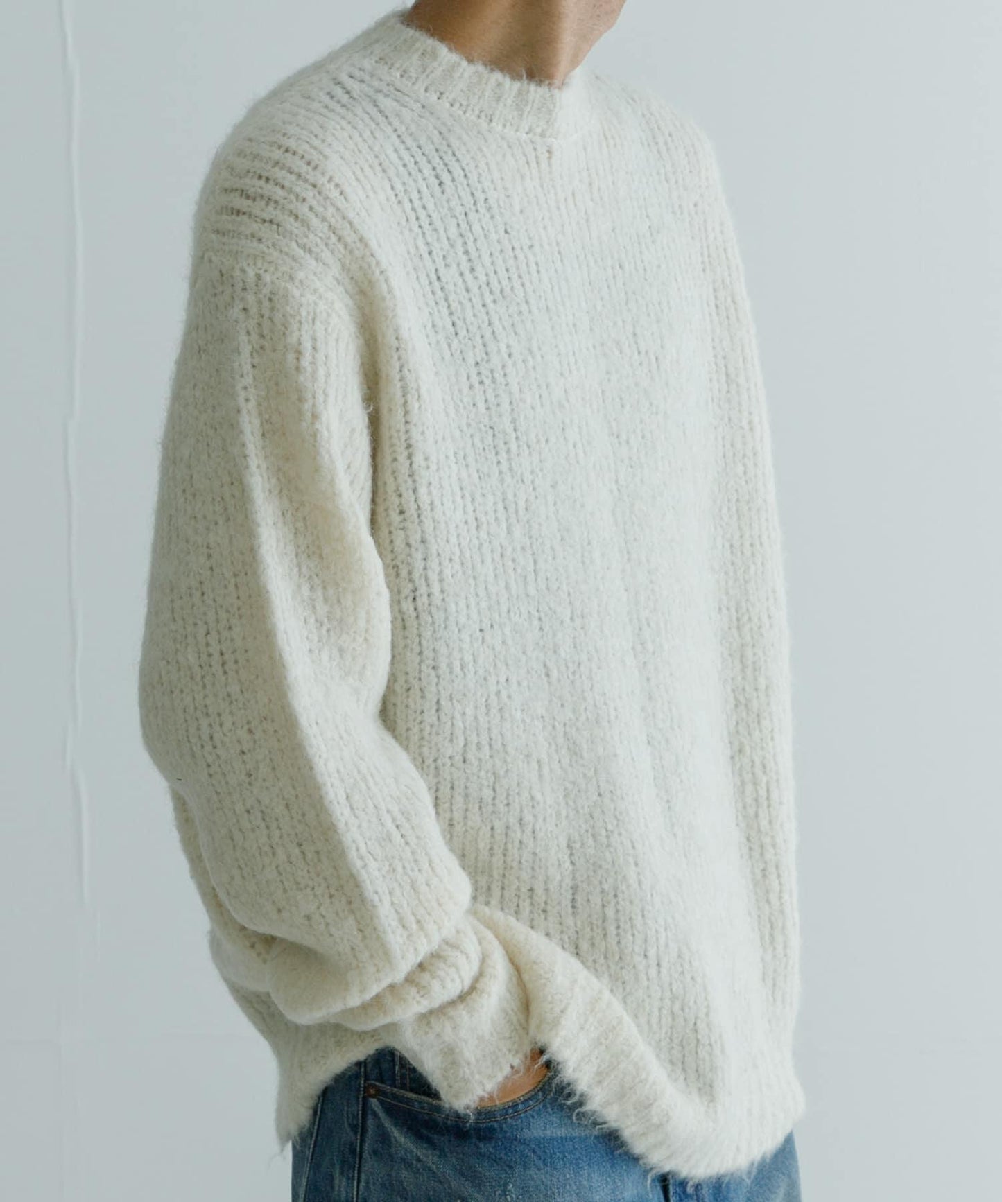 new basic ALPACA TSUMUGI KNIT 針織上衣