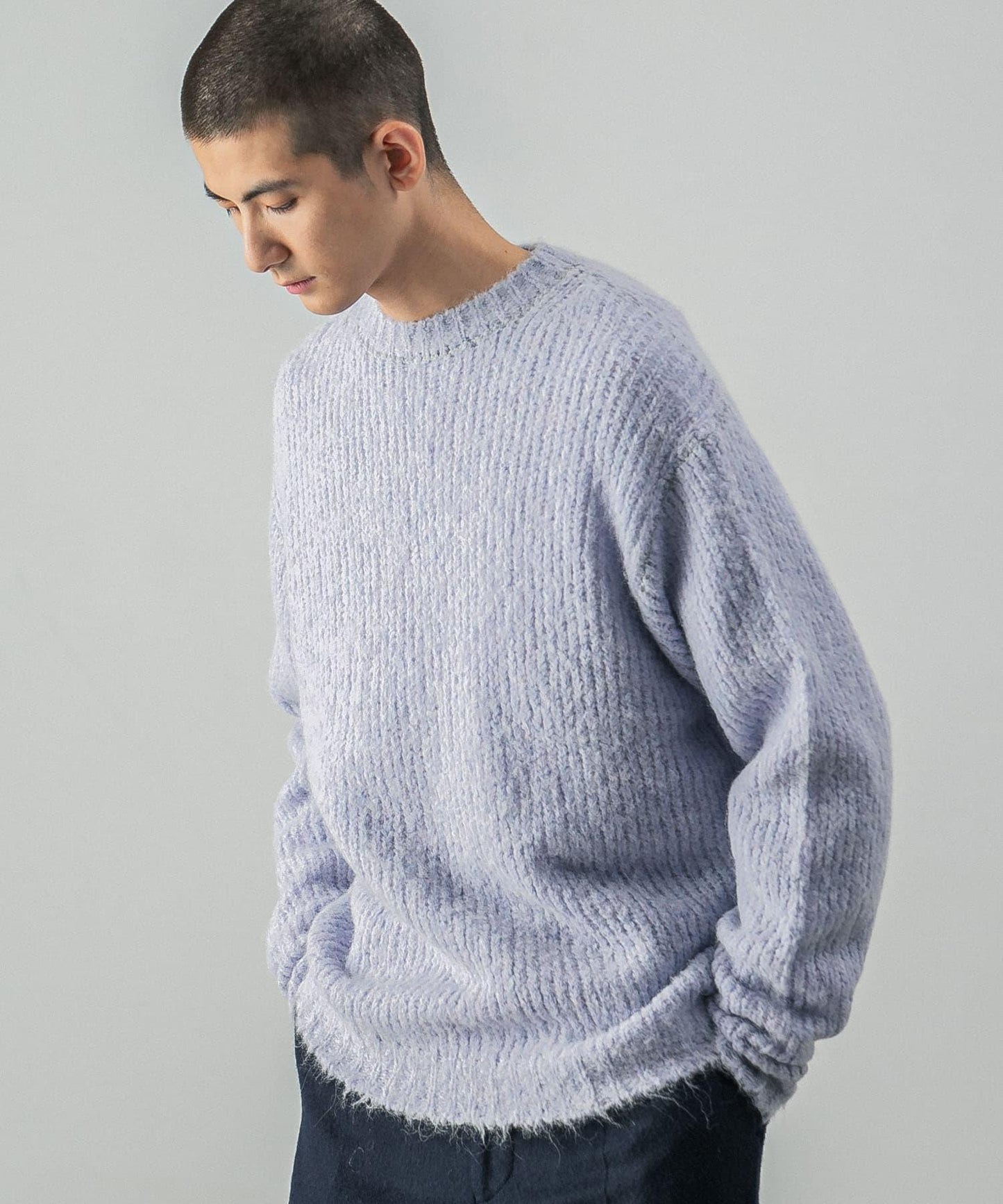 new basic ALPACA TSUMUGI KNIT 針織上衣