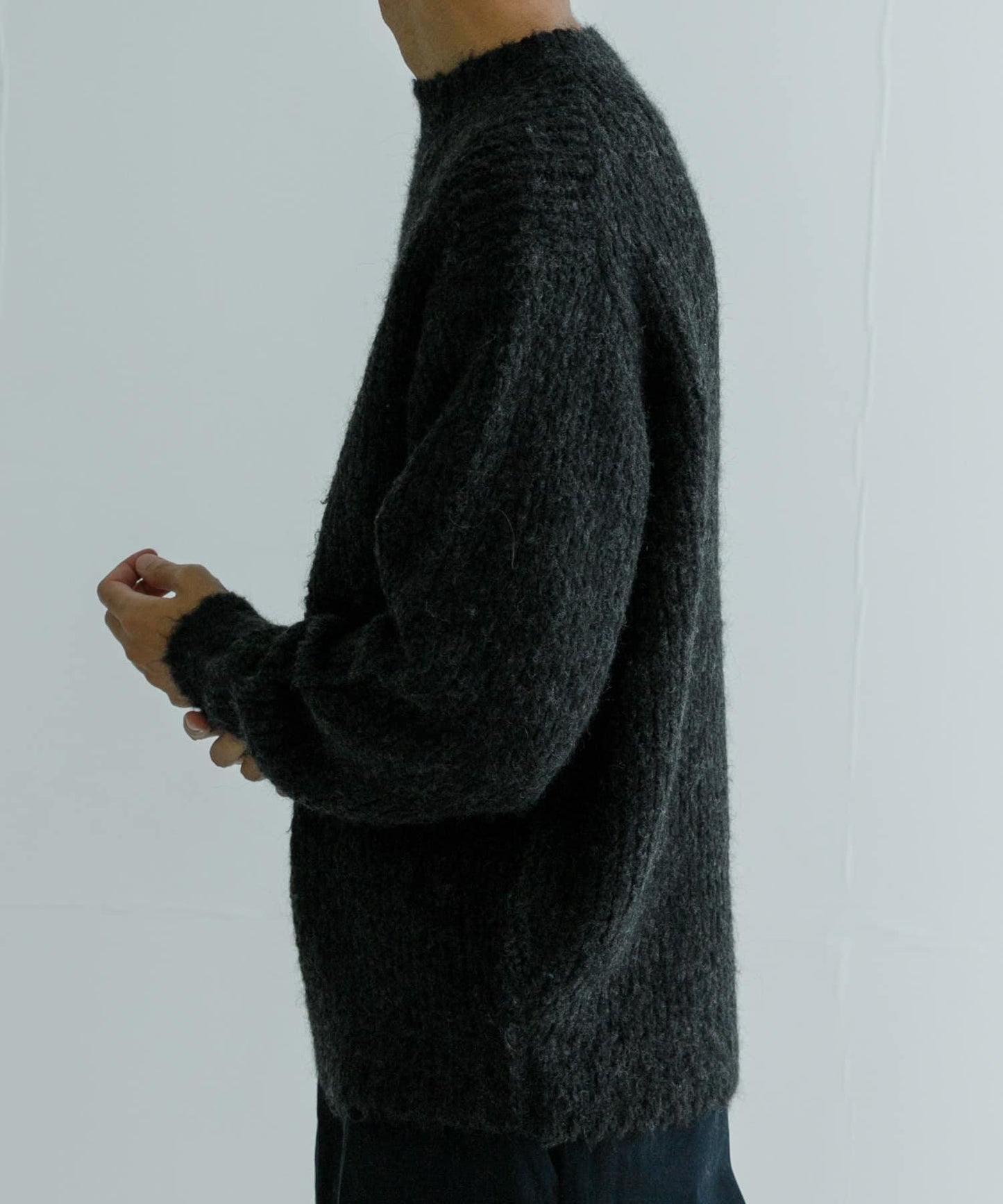 new basic ALPACA TSUMUGI KNIT 針織上衣