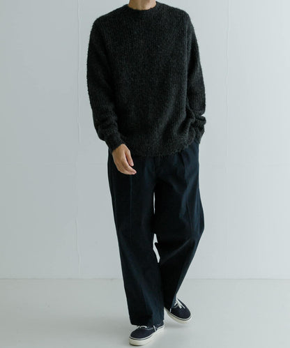 new basic ALPACA TSUMUGI KNIT 針織上衣