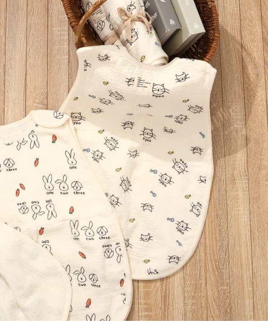 貓兔圖案 紗布睡袋