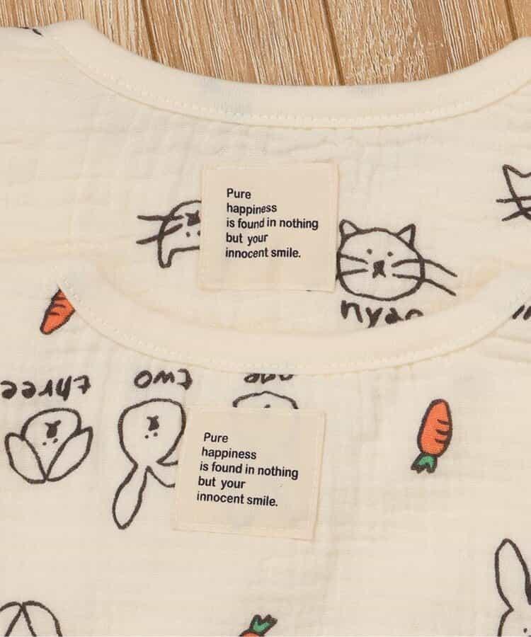 貓兔圖案 紗布睡袋