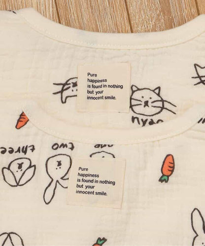 貓兔圖案 紗布睡袋