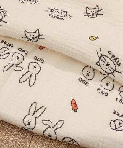 貓兔圖案 紗布睡袋