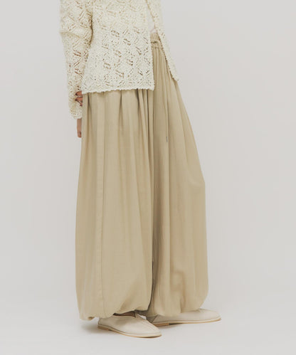 緞面 氣球廓形 褲子