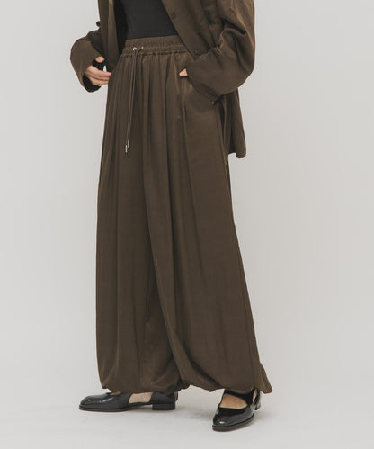 緞面 氣球廓形 褲子