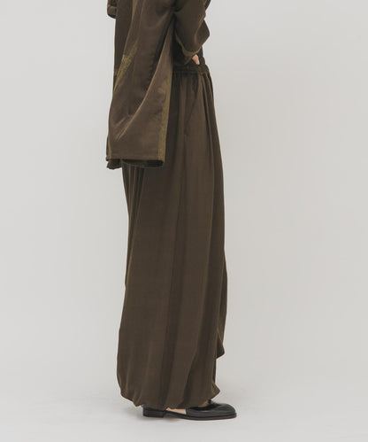 緞面 氣球廓形 褲子