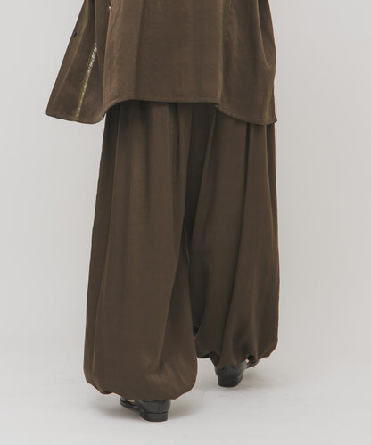 緞面 氣球廓形 褲子