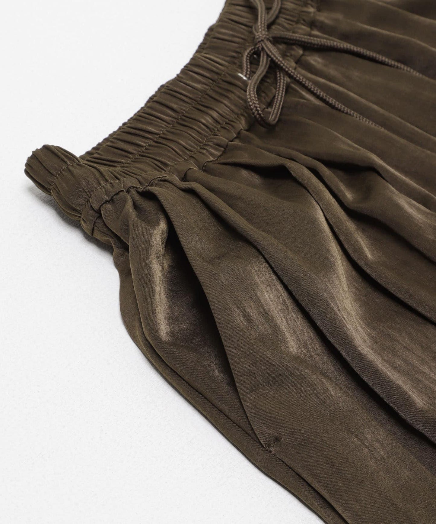 緞面 氣球廓形 褲子