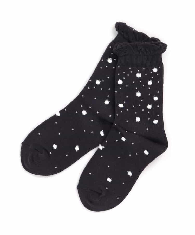 3P対象A 波點圖案襪子 秋款