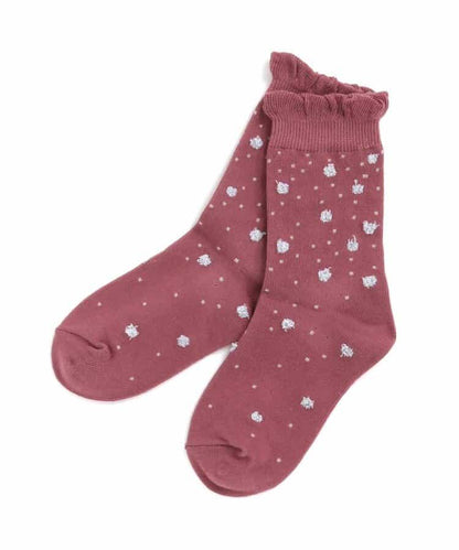 3P対象A 波點圖案襪子 秋款